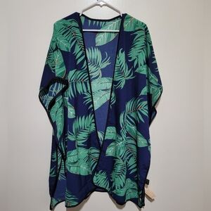 NWT L.I.B Tropical Leaf Print Kimono
